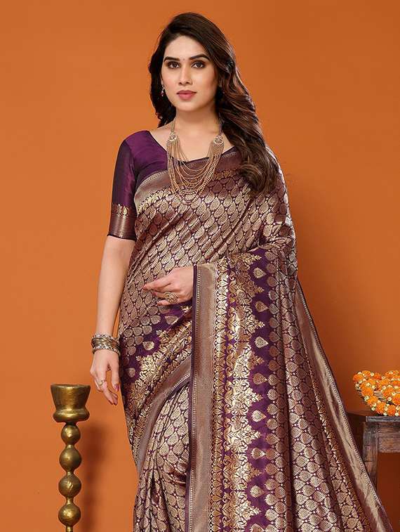 women self design banarasi saree with blouse - 22505577 -  Standard Image - 1