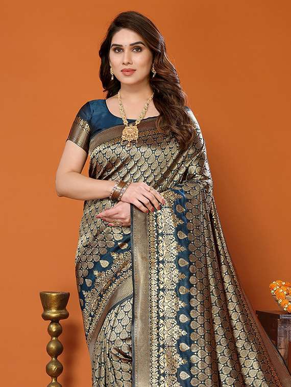 women self design banarasi saree with blouse - 22505578 -  Standard Image - 1