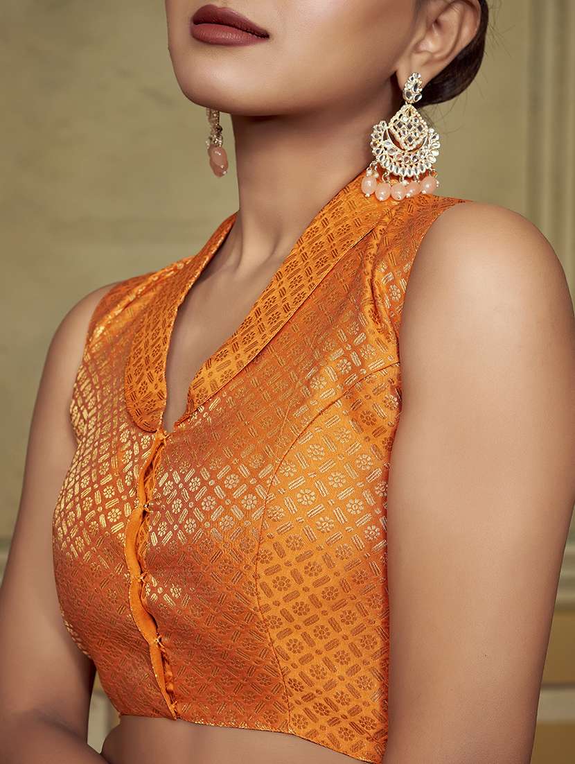 women self design sleeveless stitched blouse - 22505690 -  Standard Image - 1