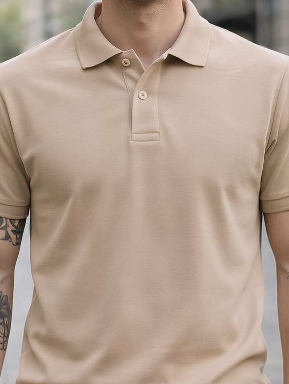 men solid short sleeve regular fit polo t-shirt - 22505868 -  Standard Image - 1