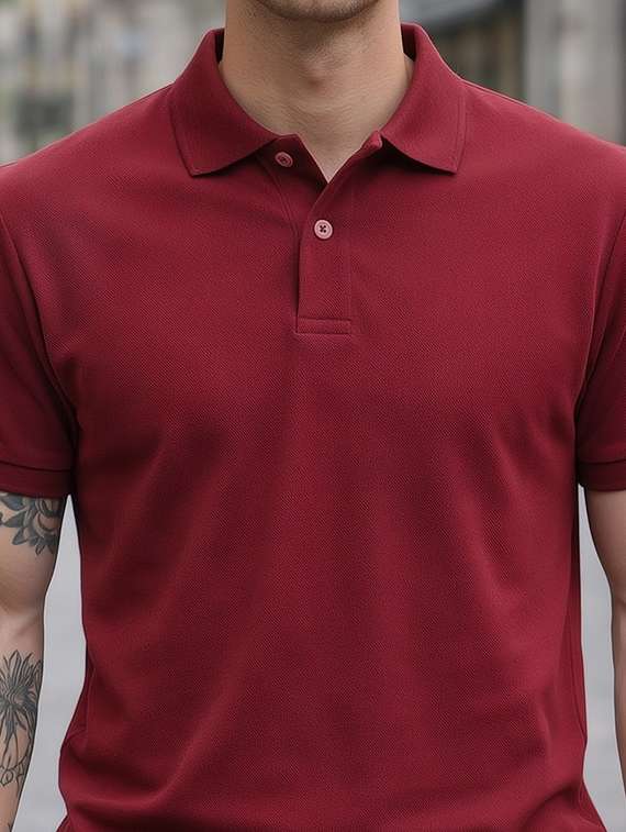 men solid short sleeve regular fit polo t-shirt - 22505873 -  Standard Image - 1
