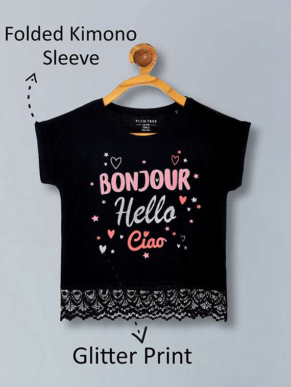 girls printed round neck top and pant twin set - 22505906 -  Standard Image - 4