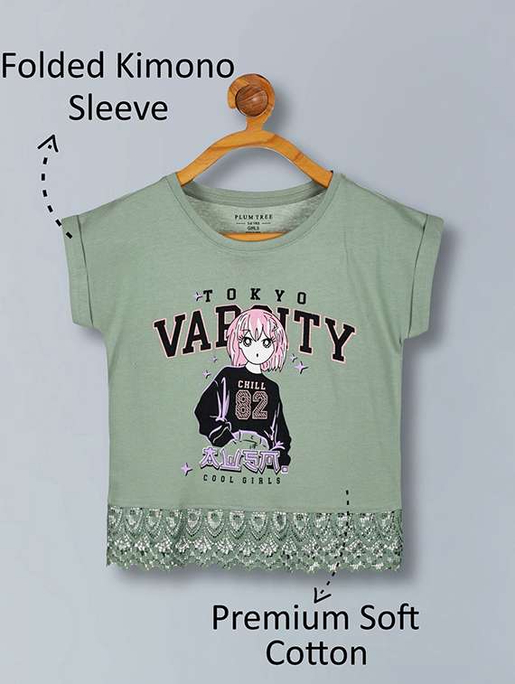 girls printed round neck top and pant twin set - 22505908 -  Standard Image - 4