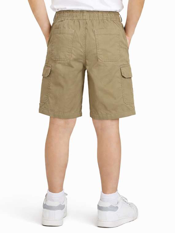 boys solid mid rise cargo shorts - 22505983 -  Standard Image - 4