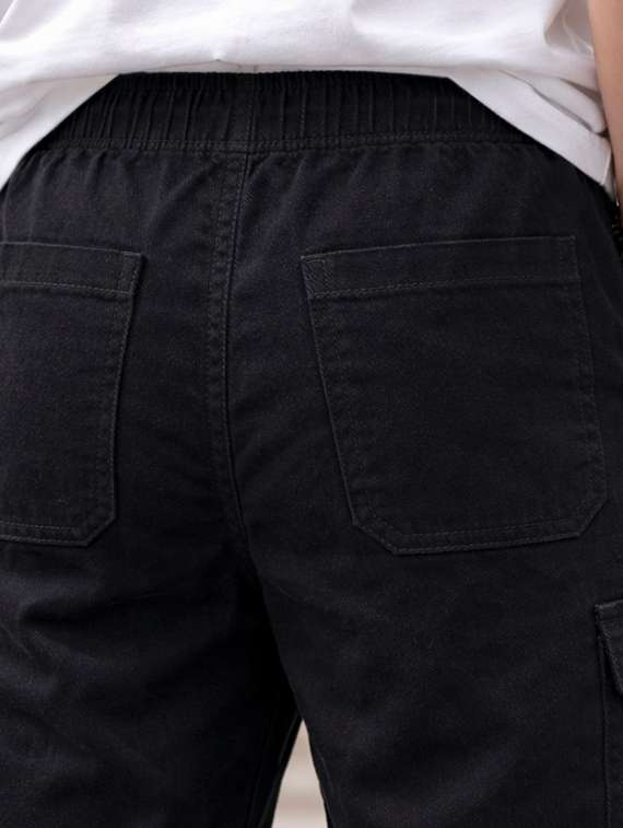 boys solid mid rise cargo shorts - 22505984 -  Standard Image - 4