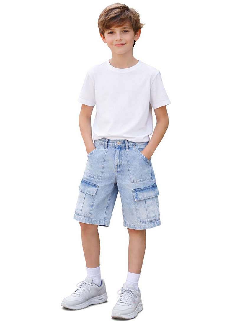 boys washed mid rise cargo shorts - 22505985 -  Standard Image - 4