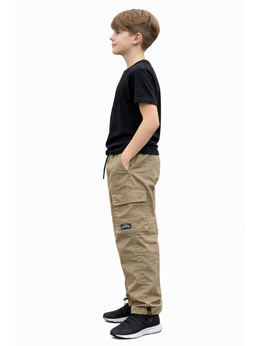 boys solid mid rise cargo pant - 22505991 -  Standard Image - 4