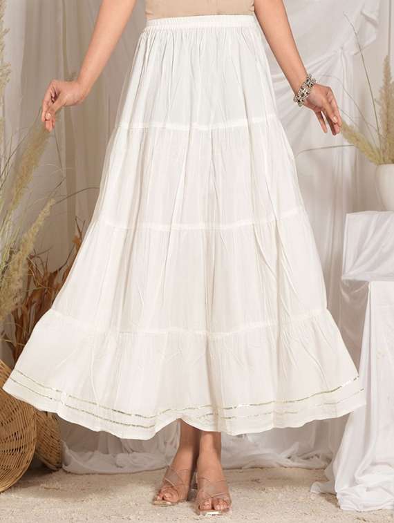 women floral three quarter sleeve kurta skirt set - 22507527 -  Standard Image - 6