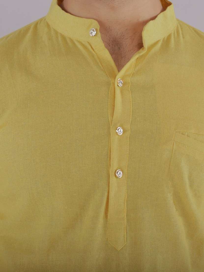 men solid mandarin neck long kurta - 22507621 -  Standard Image - 1