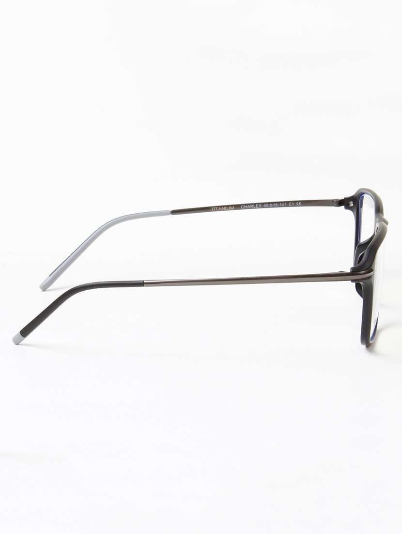 Ted Smith Unisex Rectangle Black Full Rim Frames - 22507666 -  Standard Image - 4