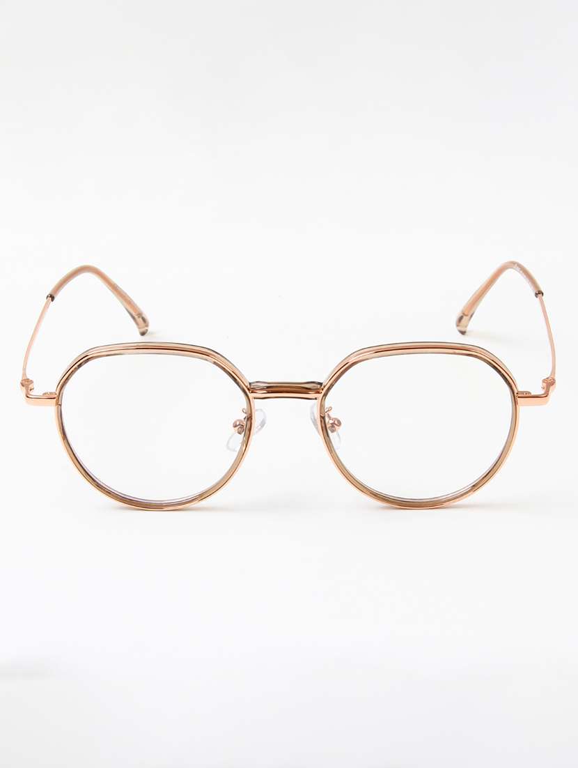 ted smith unisex metal round silver full rim frames - 22507681 -  Standard Image - 1