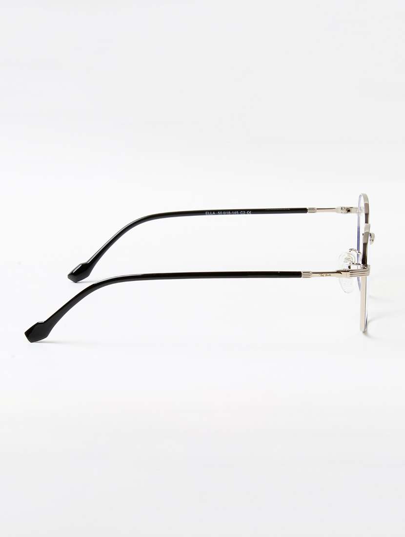 ted smith unisex metal square silver-black full rim frames - 22507683 -  Standard Image - 4