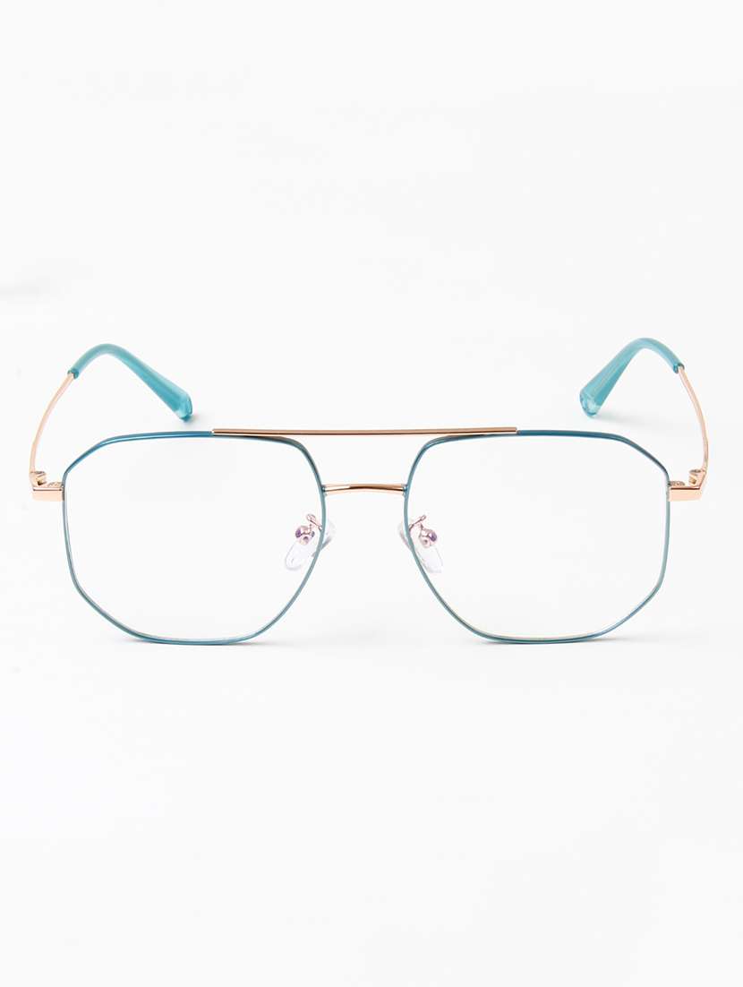 ted smith unisex metal aviator blue-gold full rim frames - 22507688 -  Standard Image - 1