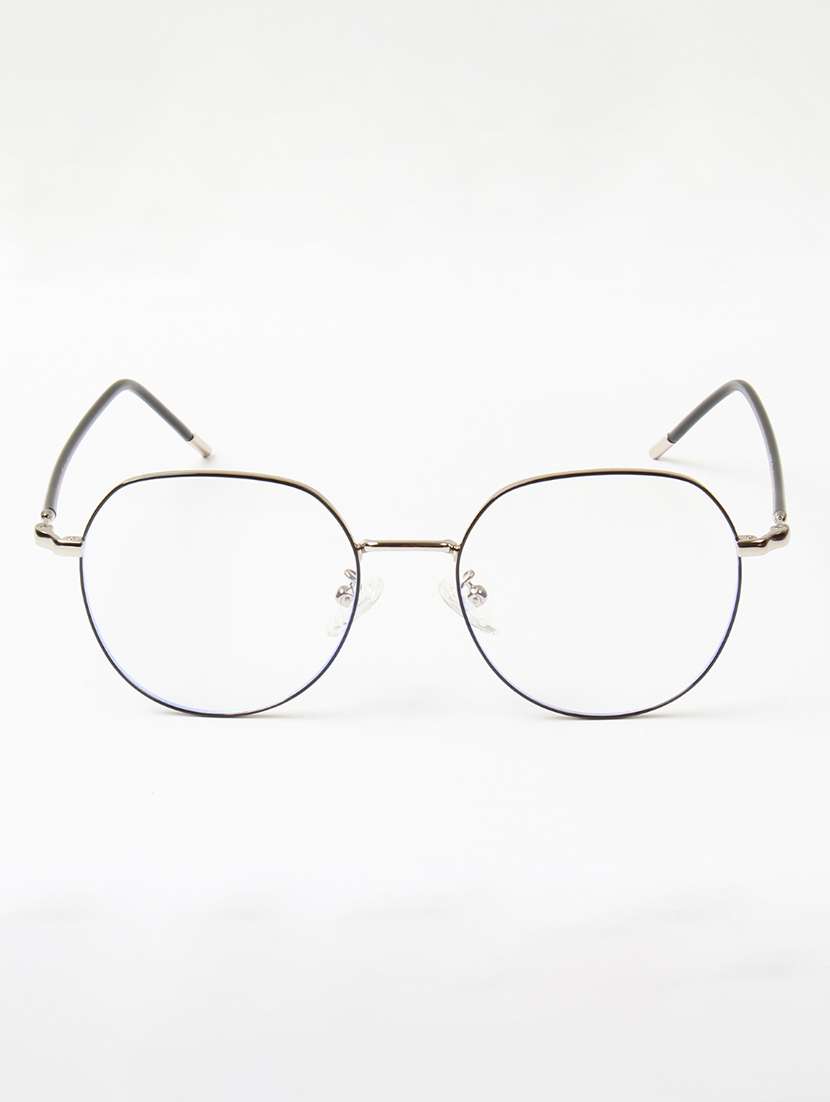 ted smith unisex metal round silver-black full rim frames - 22507700 -  Standard Image - 1