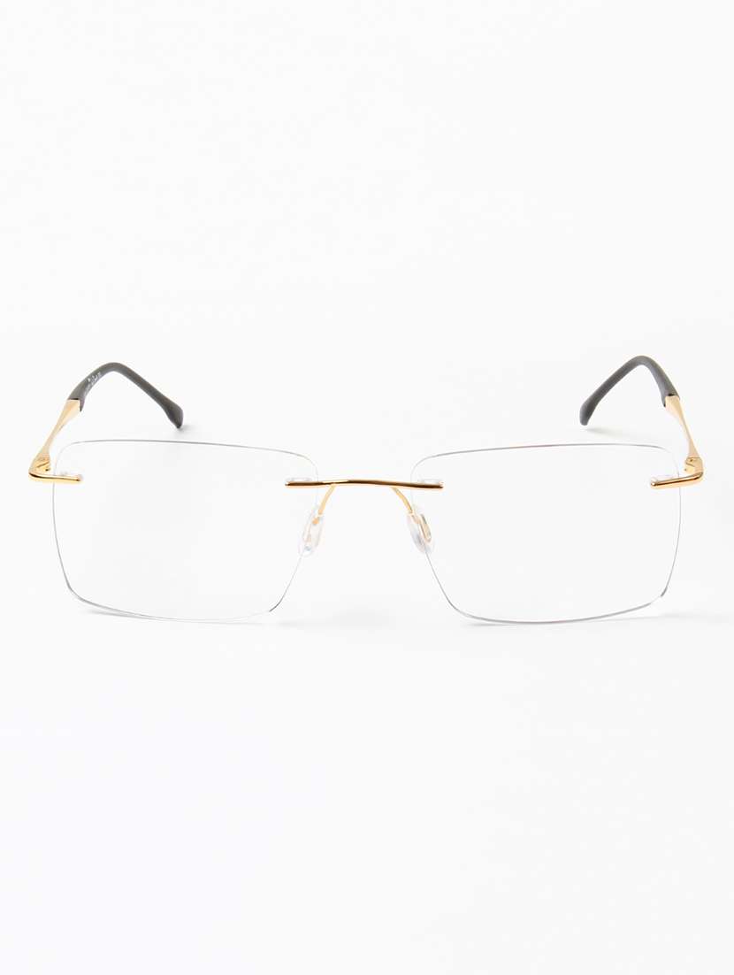 ted smith unisex titanium rectangle gold rimless frames - 22507703 -  Standard Image - 1