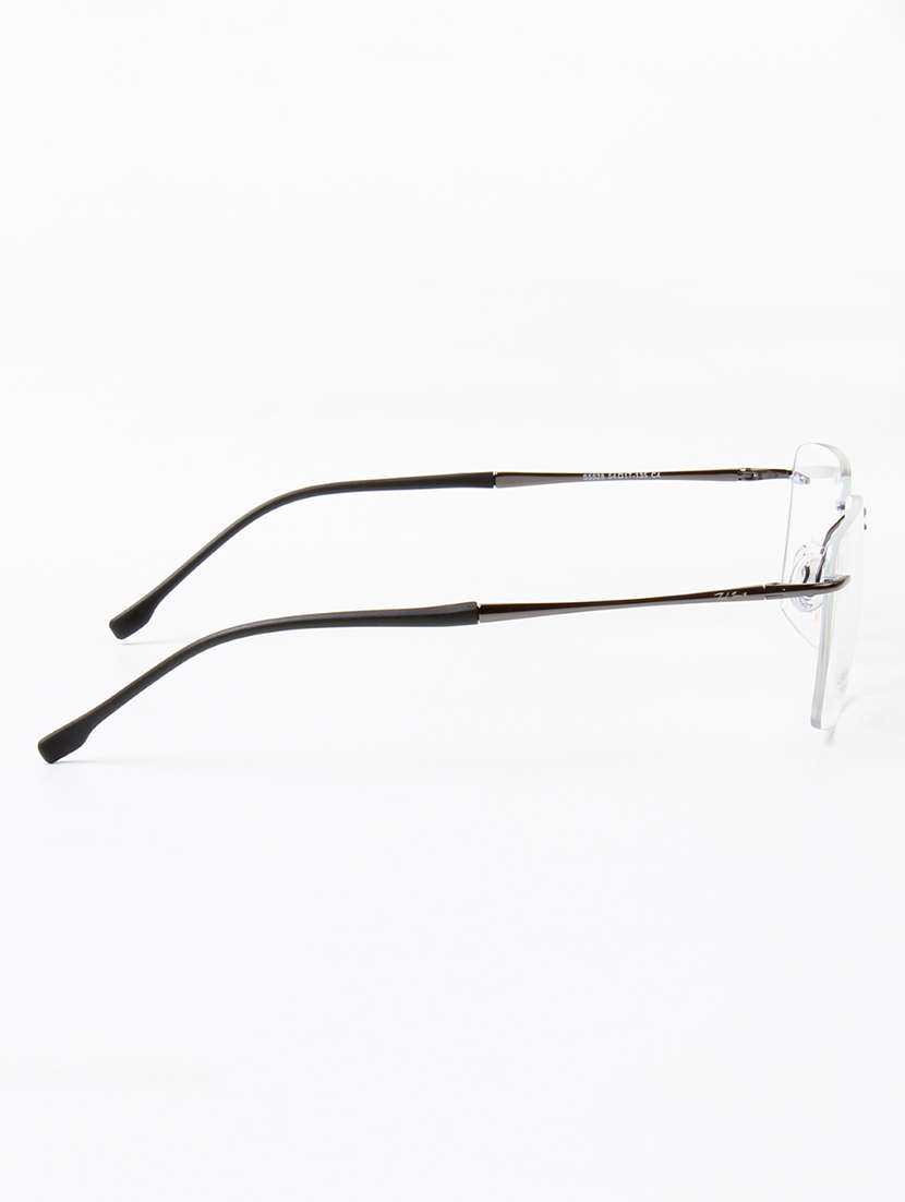 ted smith unisex titanium rectangle gunmetal rimless frames - 22507705 -  Standard Image - 4