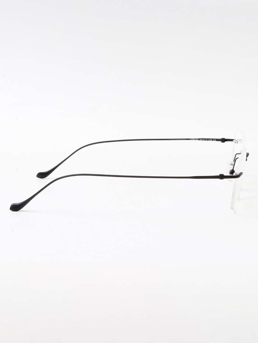 ted smith unisex titanium rectangle black rimless frames - 22507719 -  Standard Image - 4