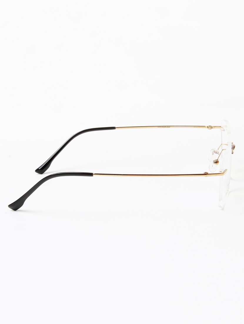 ted smith unisex titanium rectangle gold rimless frames - 22507720 -  Standard Image - 4
