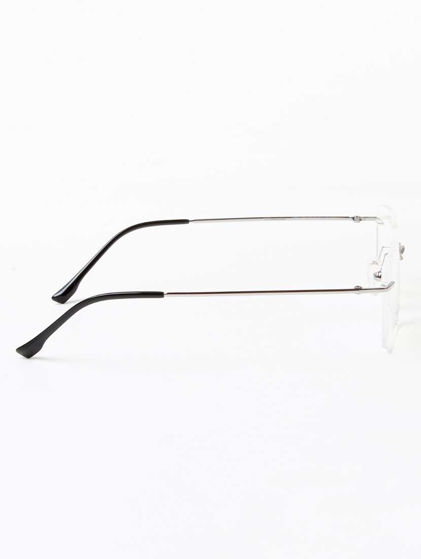 ted smith unisex titanium rectangle silver rimless frames - 22507722 -  Standard Image - 4