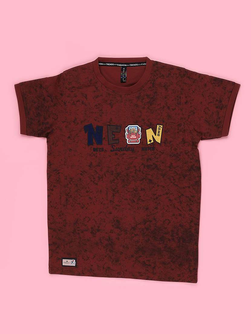 boys printed round neck regular fit t-shirt - 22507884 -  Standard Image - 1