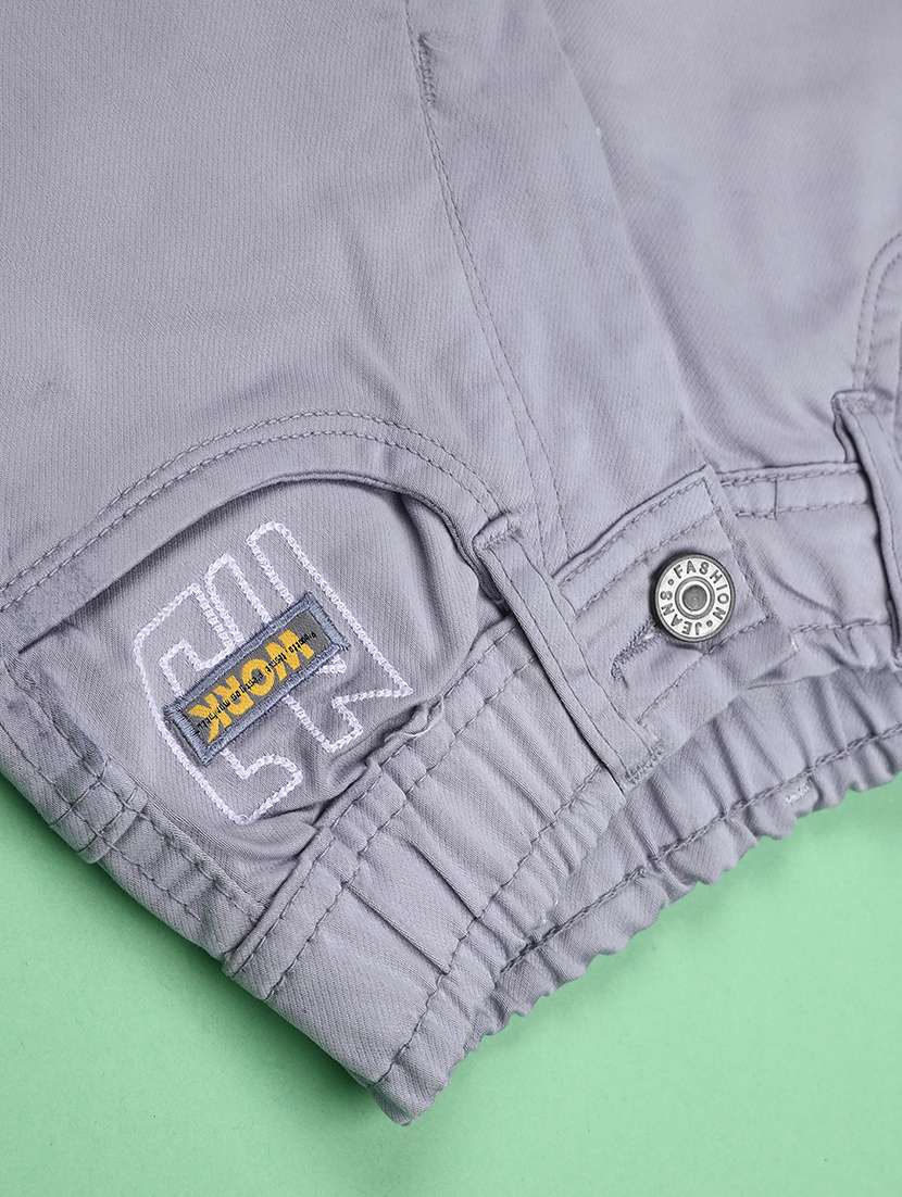 boys solid mid rise cargo pant - 22507896 -  Standard Image - 4
