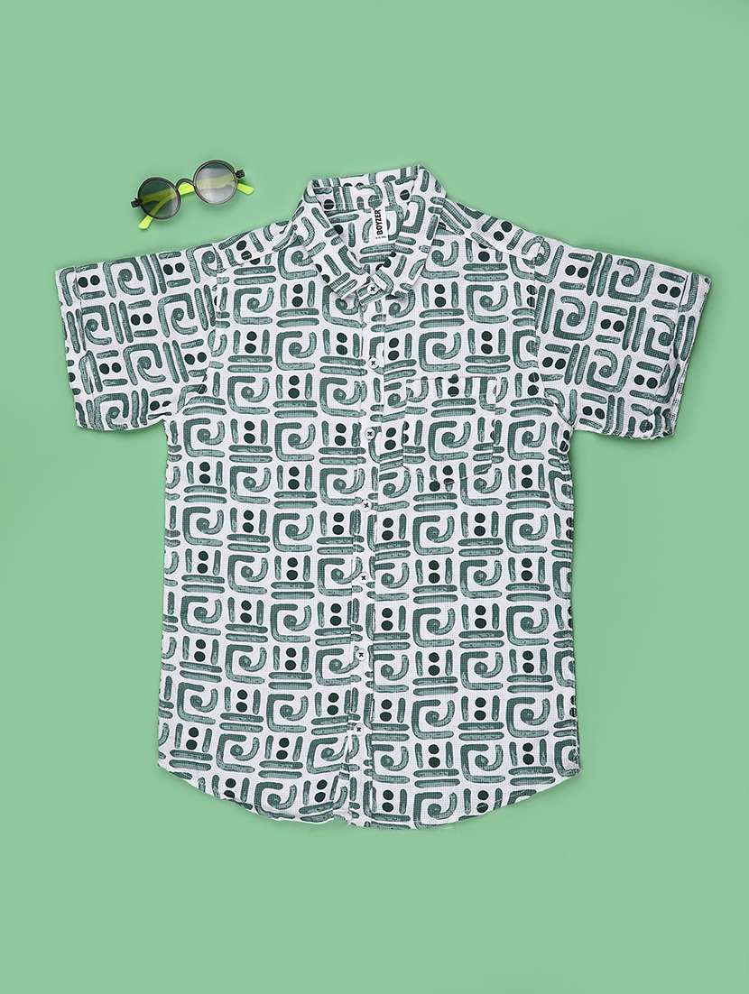 boys printed short sleeves regular fit shirt - 22507942 -  Standard Image - 1