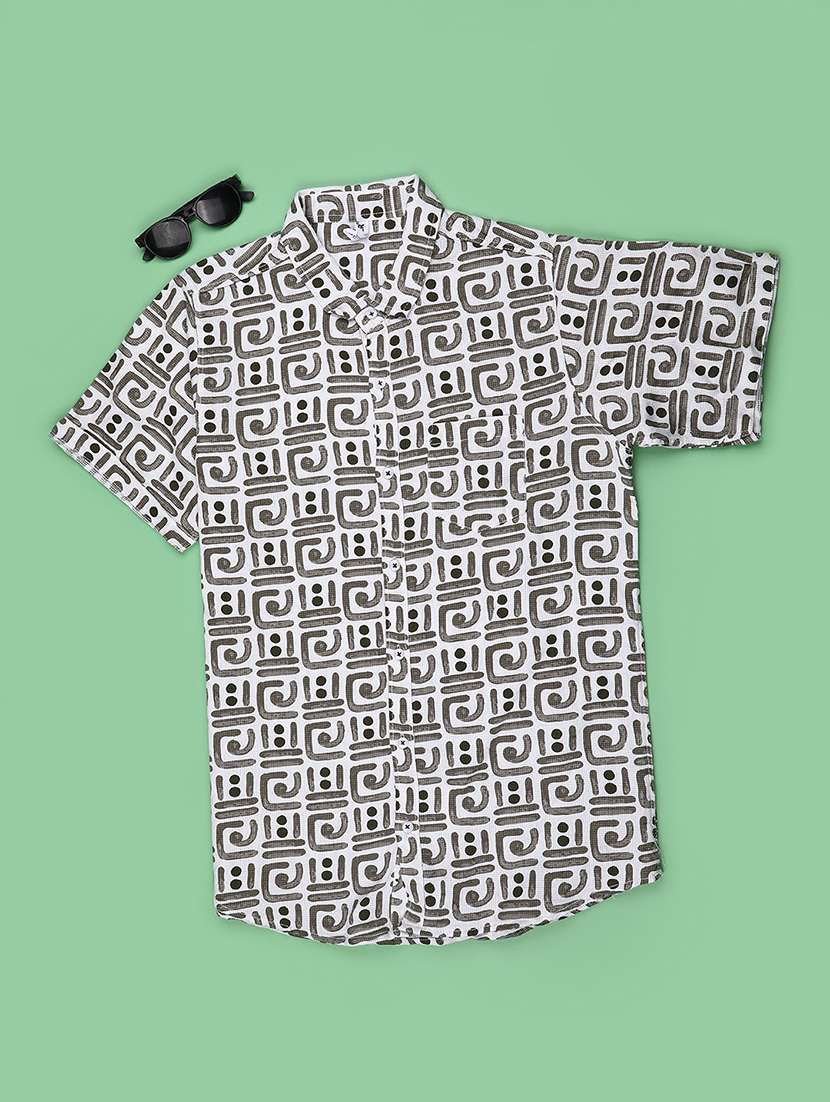 boys printed short sleeves regular fit shirt - 22507943 -  Standard Image - 1