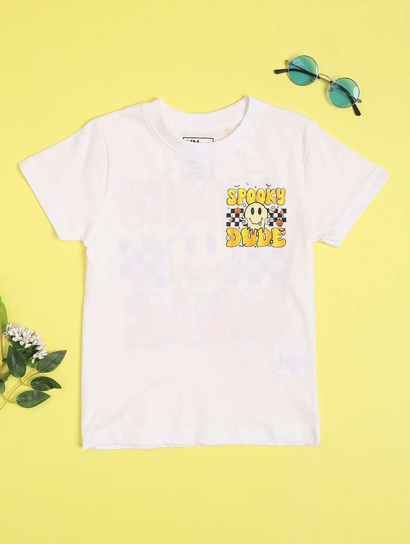 boys printed short sleeves regular fit t-shirt - 22507968 -  Standard Image - 1