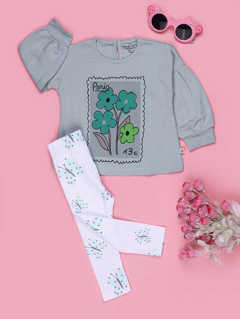 kids printed round neck full length set - 22508086 -  Standard Image - 1