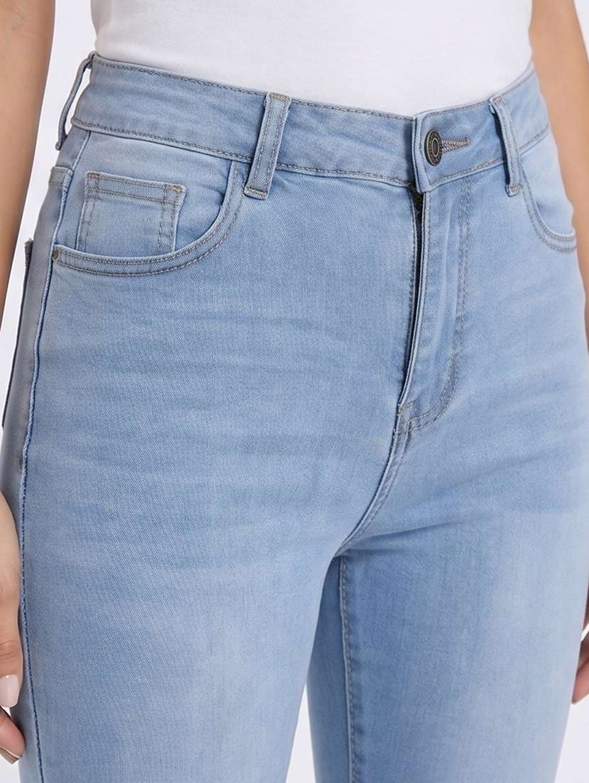 women washed high rise bootcut jeans - 22508151 -  Standard Image - 1