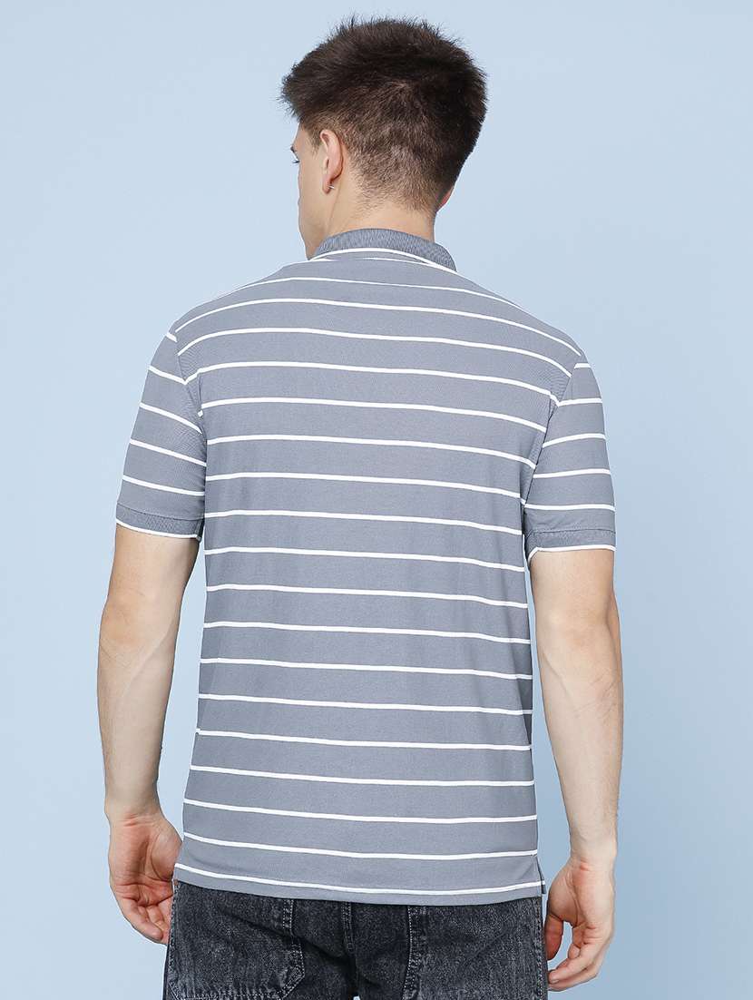 Men Striped Short Sleeve Regular Fit Polo T-shirt - 22508351 -  Standard Image - 4