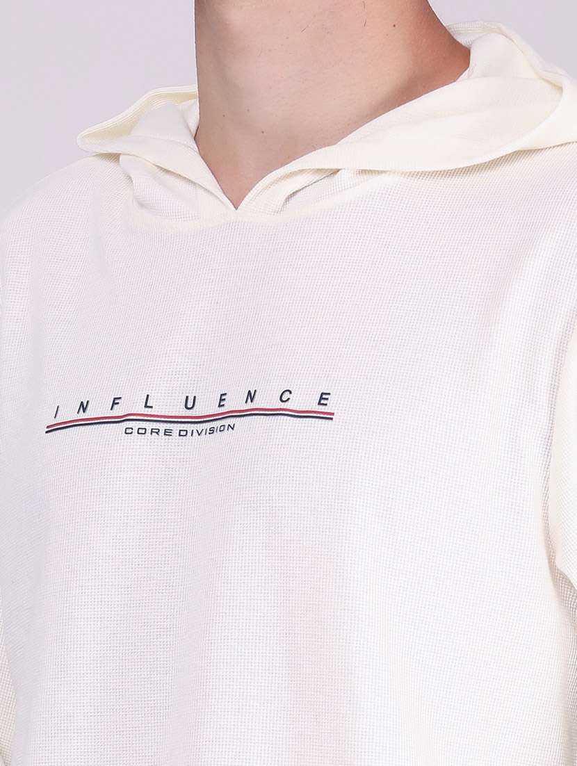Men Typographic Long Sleeves Hooded T-shirt - 22508492 -  Standard Image - 1
