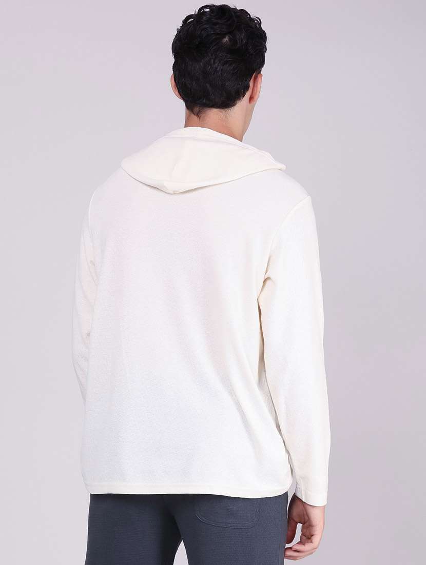 Men Typographic Long Sleeves Hooded T-shirt - 22508492 -  Standard Image - 4