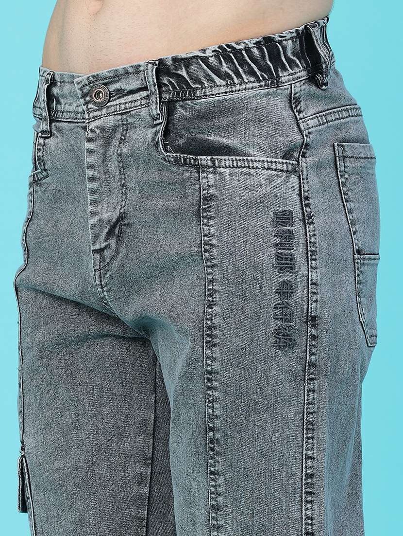 men solid mid rise regular fit cargo  - 22508620 -  Standard Image - 1