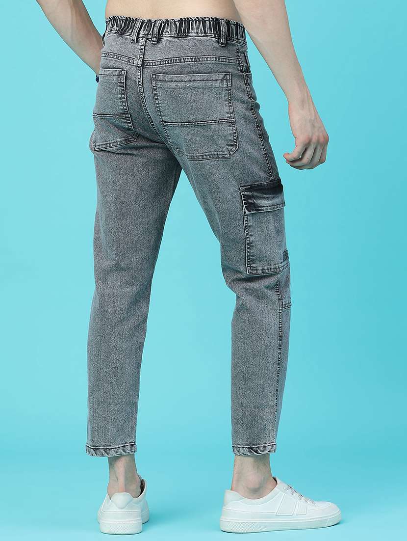 men solid mid rise regular fit cargo  - 22508620 -  Standard Image - 4