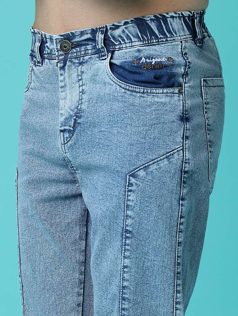 Men Plain Mid Rise Ankle Length Slim Fit Jeans - 22508621 -  Standard Image - 1