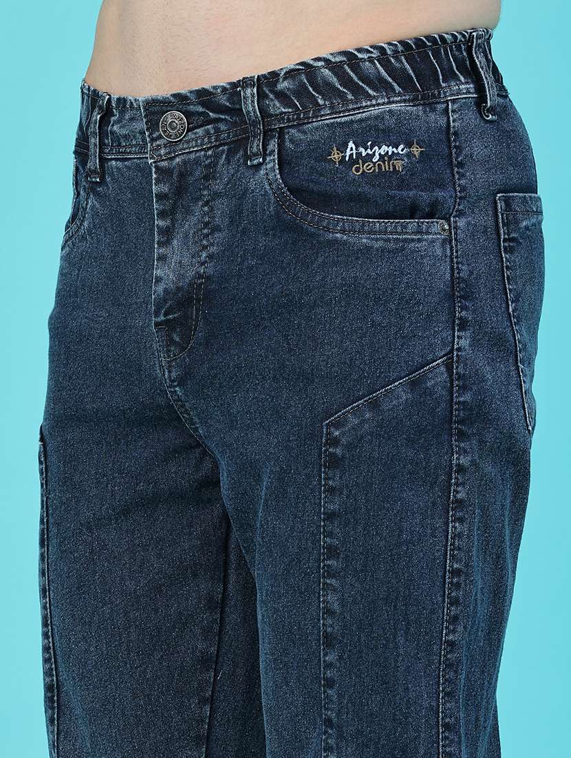 Men Plain Mid Rise Ankle Length Slim Fit Jeans - 22508622 -  Standard Image - 1