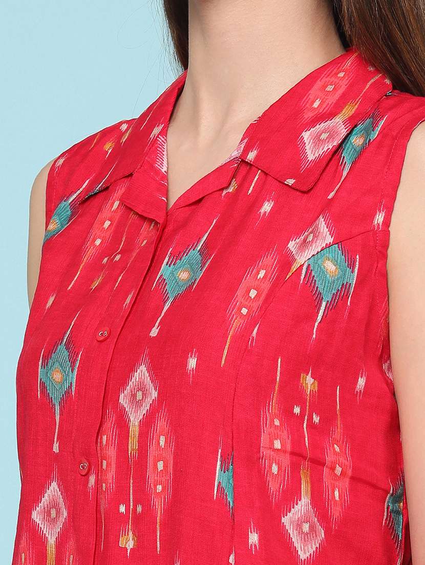 Women Printed Sleeveless A-line Dress - 22508769 -  Standard Image - 1