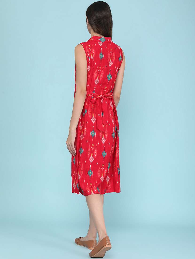 Women Printed Sleeveless A-line Dress - 22508769 -  Standard Image - 4