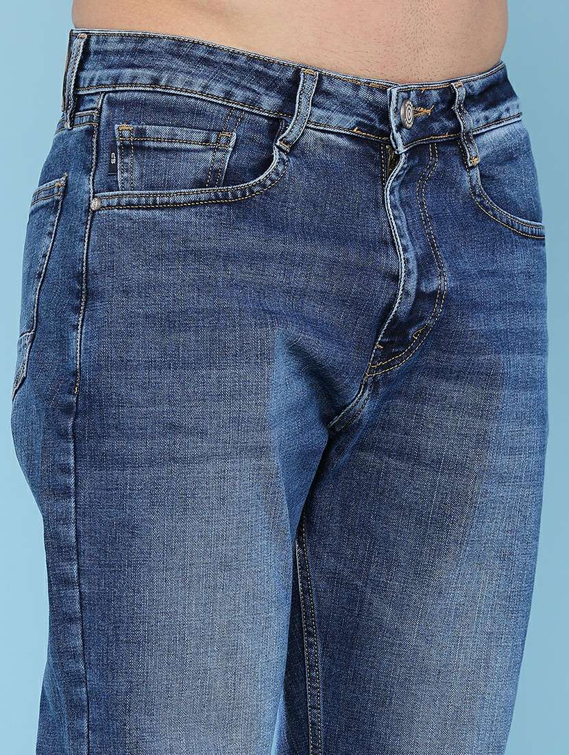 men washed mid rise full length straight jeans - 22509093 -  Standard Image - 1