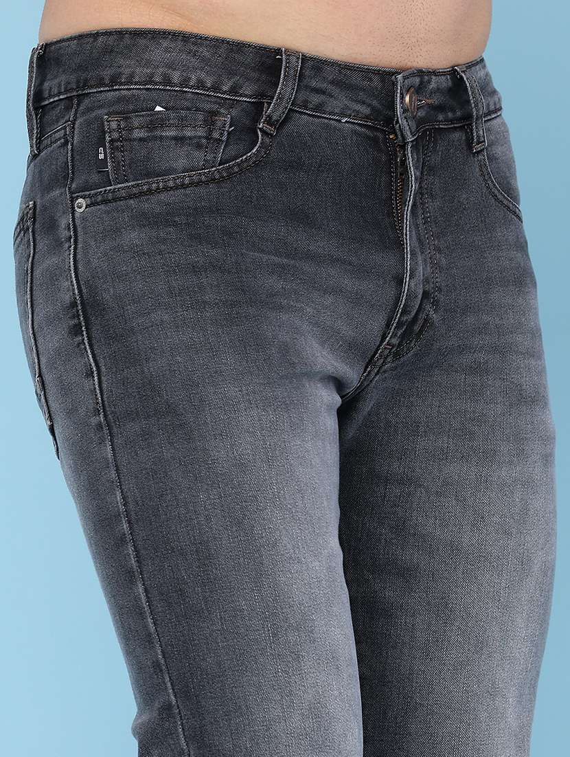 Men Washed Mid Rise Full Length Straight Jeans - 22509095 -  Standard Image - 1