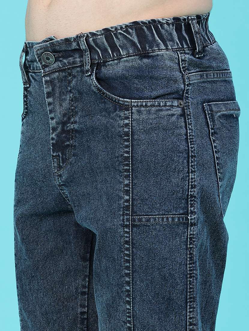 Men Plain Mid Rise Ankle Length Slim Fit Jeans - 22509100 -  Standard Image - 1