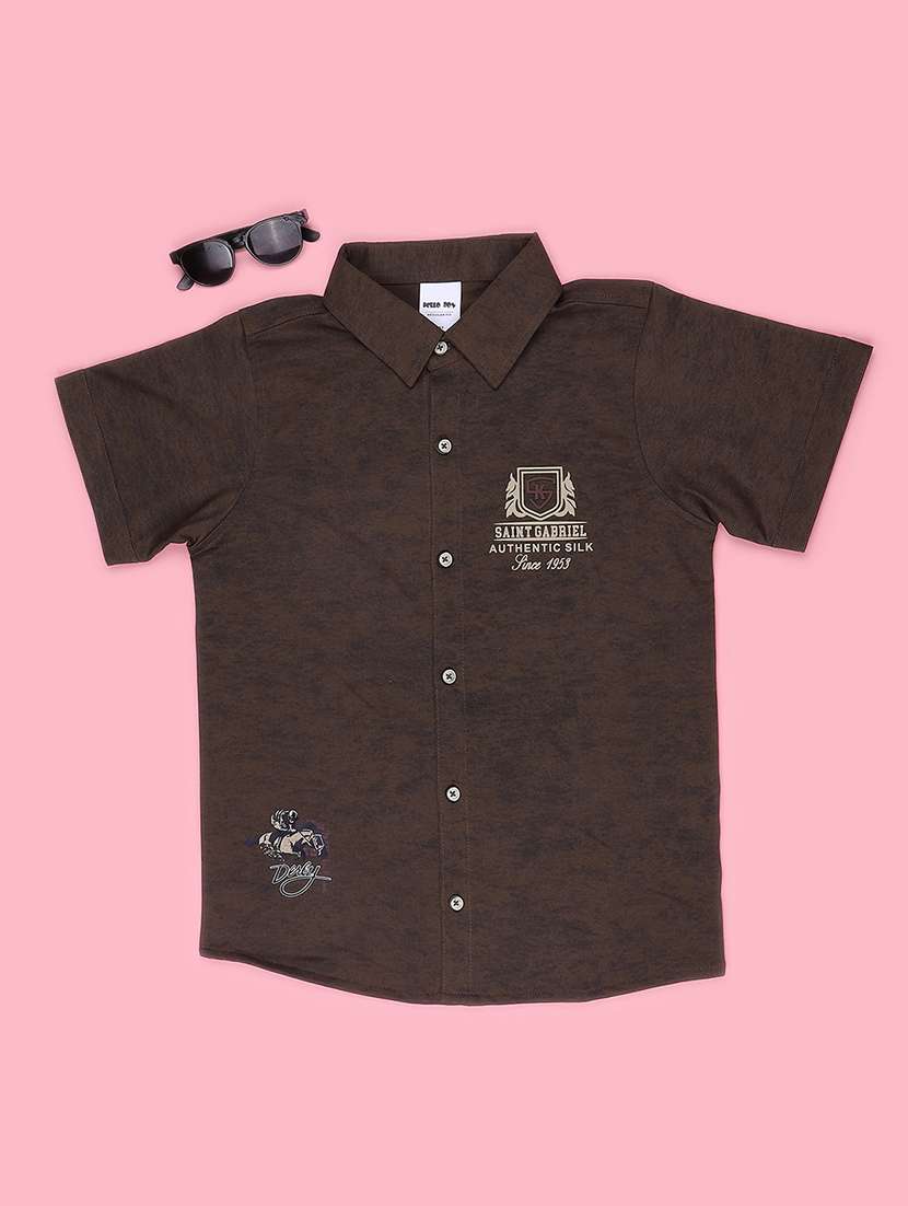 Boys Printed Short Sleeves Egular Fit Shirt - 22509162 -  Standard Image - 1
