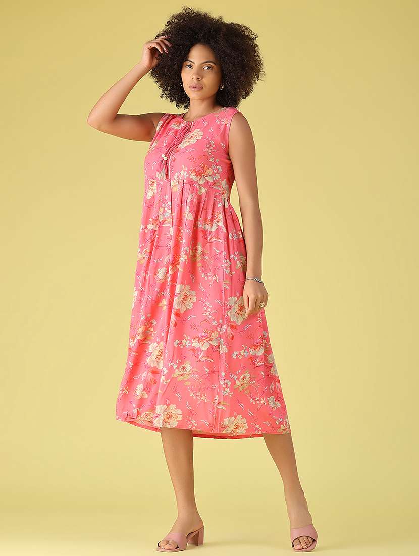 Women Printed Sleeveless A-line Dress - 22509205 -  Standard Image - 4