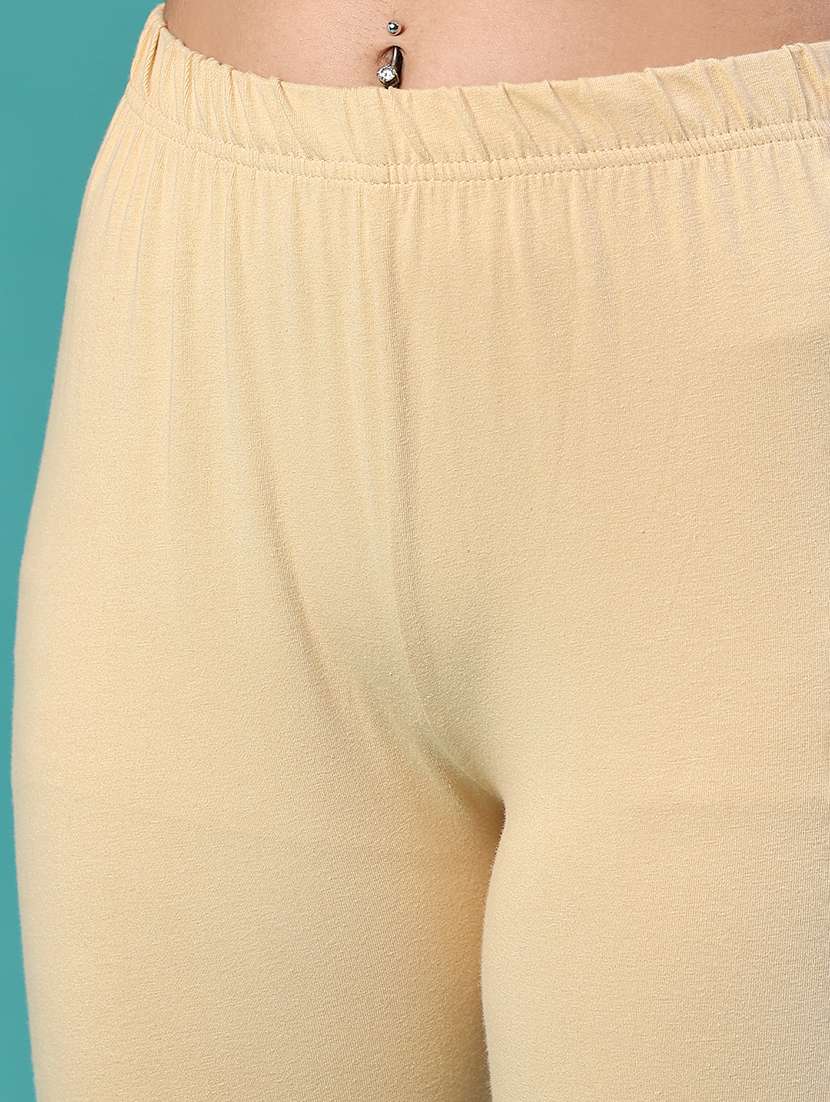 Women Solid Mid Rise Ankle Length Leggings - 22509219 -  Standard Image - 1
