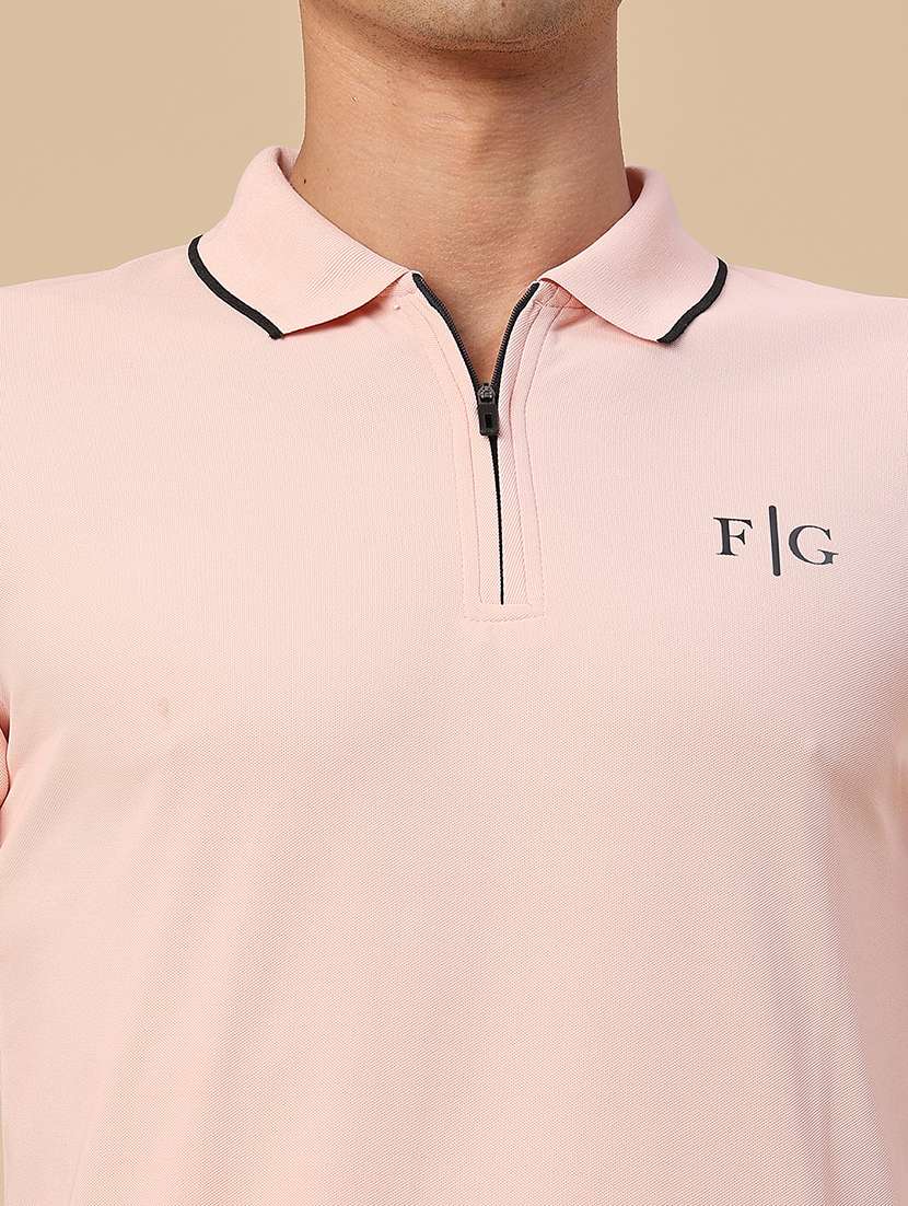 Men Solid Short Sleeve Slim Fit Polo T-shirt - 22509249 -  Standard Image - 1