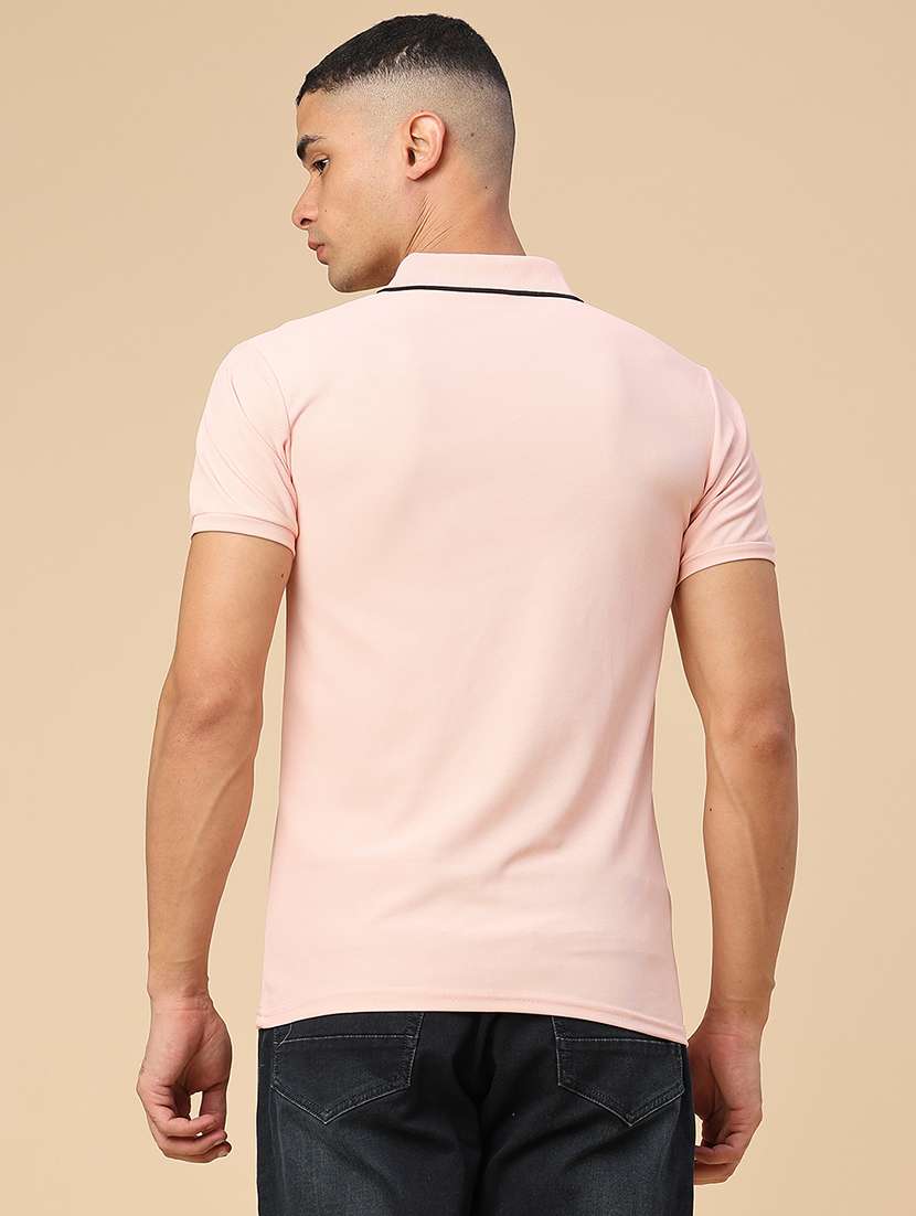 Men Solid Short Sleeve Slim Fit Polo T-shirt - 22509249 -  Standard Image - 4