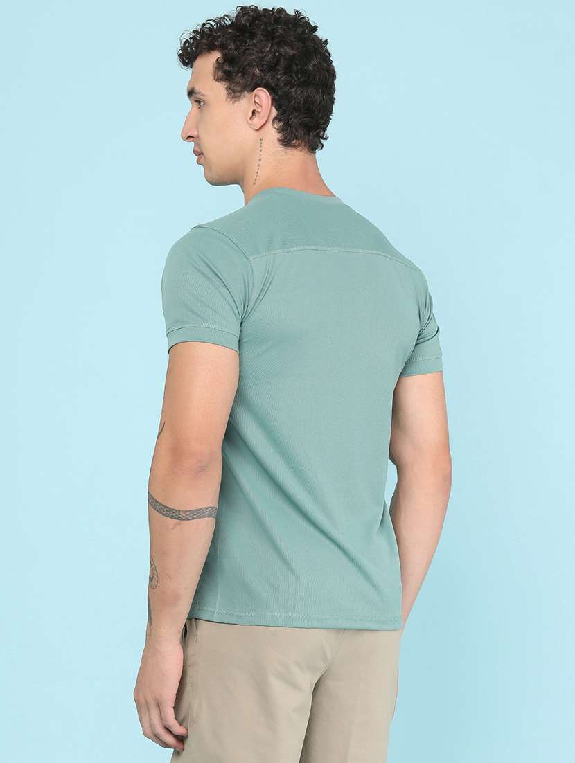 men solid short sleeve slim fit t-shirt - 22509390 -  Standard Image - 4