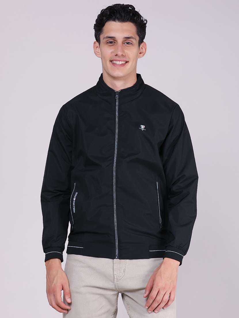 Men Solid Long Sleeve Lightweight Bomber Jacket - 22509467 -  Standard Image - 1