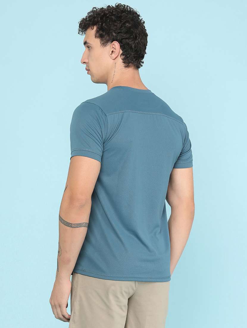men solid short sleeve slim fit t-shirt - 22509613 -  Standard Image - 4